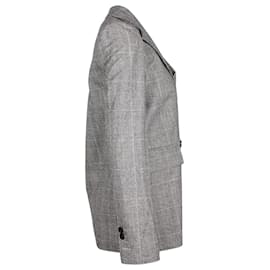 Theory-Theory Piazza 2B Blazer Jacket in Grey Print Wool-Grey