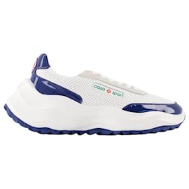 Autre Marque-Atlantis Sneakers - Casablanca - White/Navy - Leather-Blue
