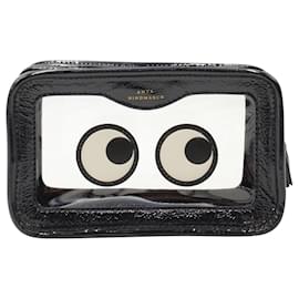 Anya Hindmarch-Borsa per il trucco Anya Hindmarch Eyes Rainy Day in pelle blu navy-Blu navy