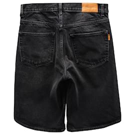 Sandro-Sandro Paris Walking Shorts in Black Cotton Denim-Black