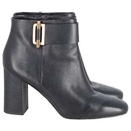 Michael Kors-Michael Kors Gloria Ankle Boots in Black Leather-Black