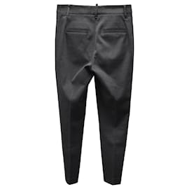 Brunello Cucinelli-Brunello Cucinelli Monili Belt Loop Trousers in Grey Cotton -Grey
