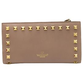 Cartera Valentino Garavani Rockstud de piel nude Carne