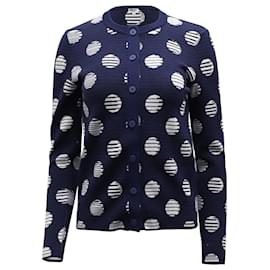 Kenzo-Cardigan Kenzo à pois en viscose bleu marine-Autre