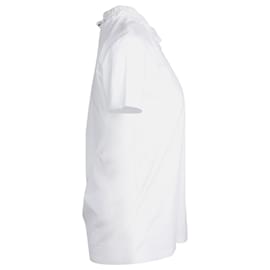 Miu Miu-Miu Miu Hemd mit Rüschenkragen aus weißer Baumwolle-Weiß