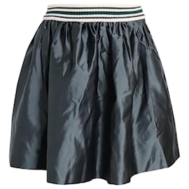 Miu Miu-Minifalda amplia de Miu Miu en poliamida verde-Verde
