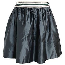 Miu Miu Mini-jupe évasée en polyamide vert Vert