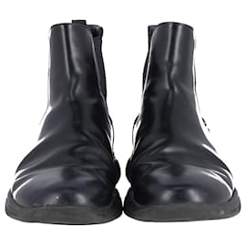 Prada-Prada Toblach Chelsea-Stiefel aus schwarzem Leder-Schwarz