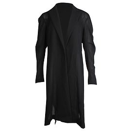 Yohji Yamamoto Long Coat in Black Wool Black