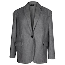 Isabel Marant-Isabel Marant Chaqueta americana extragrande de lana virgen gris-Gris