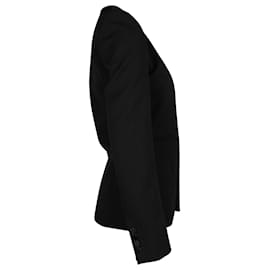 Saint Laurent-Maßgeschneiderter Smoking-Blazer von Saint Laurent aus schwarzer Wolle-Schwarz