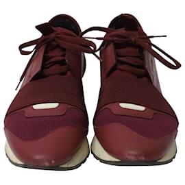 Balenciaga-Balenciaga Race Runners in Red Purple Leather-Red
