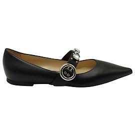 Jimmy Choo Ballerines Gela en Cuir Noir Noir
