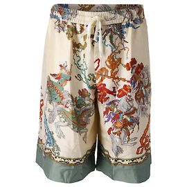 Bermuda Gucci Warrior Print in seta multicolor Altro