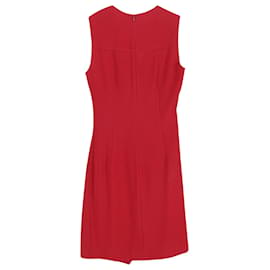 Joseph-Joseph Sleeveless Draped Mini Dress in Red Acetate-Red