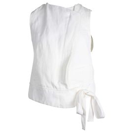 Chaleco Ann Demeulemeester en Tencel Blanco Blanco