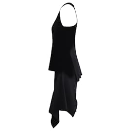 Stella Mc Cartney-Stella McCartney Asymmetric Top and Skirt Set in Black Rayon-Black