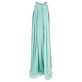 Autre Marque-Saloni Embellished Maxi Dress in Mint Polyester-Other