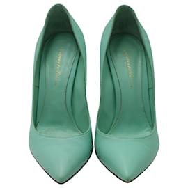 Gianvito Rossi-Gianvito Rossi Pointed Toe Pumps in Teal Leather-Other,Green