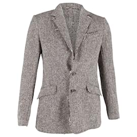 Dolce & Gabbana-Dolce & Gabbana Single-Breasted Jacket in Grey Wool-Grey