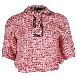 Top con botones Maje Lenetia en tweed rojo Roja