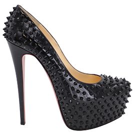 Christian Louboutin Spiked Daffodile Platform Pumps in pelle nera Nero