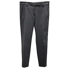 Brunello Cucinelli-Brunello Cucinelli Classic Trousers in Grey Cotton -Grey