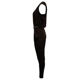 Michael Kors-Michael Michael Kors Draped Jumpsuit in Brown Polyester-Brown