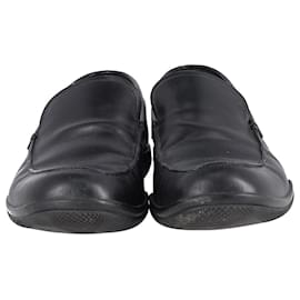 Prada-Prada Sports Slip-On-Loafer aus schwarzem Leder-Schwarz
