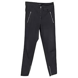 Isabel Marant-Isabel Marant Zipper Trousers in Black Cotton-Black