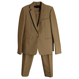 Céline-Conjunto de chaqueta y pantalón Celine de poliamida marrón-Castaño