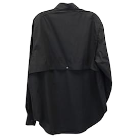 Givenchy-Camicia a maniche lunghe Button Down di Givenchy in cotone nero-Nero