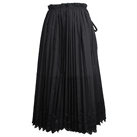 Comme Des Garcons Falten-Midirock aus schwarzem Polyester Schwarz