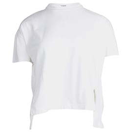 Acne-T-Shirt Acne Studios Piani Girocollo in Cotone Bianco-Bianco