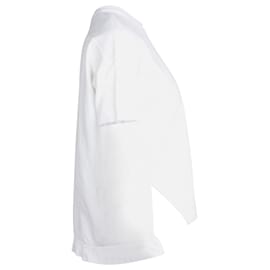 Acne-T-Shirt Acne Studios Piani Girocollo in Cotone Bianco-Bianco