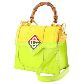 Autre Marque-Embossé Mini Jeanne Handbag - Casablanca - Orange - Leather-Orange