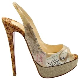 Christian Louboutin-Christian Louboutin Eco Trash 150 High Heel Sandals in Multicolor Leather-Multiple colors