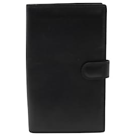 Bottega Veneta-Bottega Veneta Long Bi-Fold Wallet in Black Leather-Black