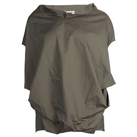 Top Asimétrico Marni de Algodón Verde Oliva Verde Caqui