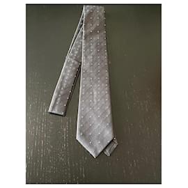 Cravate Louis Vuitton beige soie monogramme pointe de bande 8,8 cm  d'occasion Japon Fedex