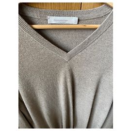 Ermenegildo Zegna Kaschmir Pullover V Ausschnitt Beige Beige