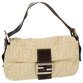 Fendi-FENDI Zucca Canvas Mamma Baguette Sac à bandoulière Beige 33492 26424 008 auth 39285-Beige
