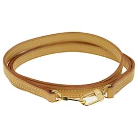 Louis Vuitton-LOUIS VUITTON Shoulder Strap Leather 45.3"" Beige LV Auth 39674-Beige
