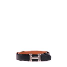 Hermès-HERMES  Belts T.cm 100 Leather-Black