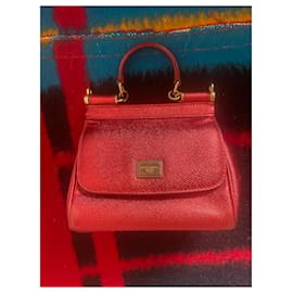 Dolce & Gabbana-Micro borsa Silicy-Rosso