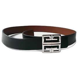 GIVENCHY Reversible Belt 4G Black/Gold very good Black