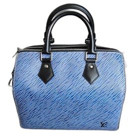 Louis Vuitton Tracolla veloce 25 pelle Epi blu denim Blu