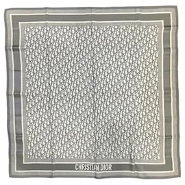 Christian Dior Sciarpe di seta Grigio Blu navy