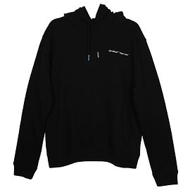 Off White Sudadera con capucha de algodón negro Mykonos City Off-White Negro