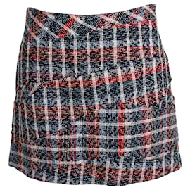 Victoria Beckham-Victoria Beckham Tweed Mini Skirt in Multicolor Cotton-Multiple colors